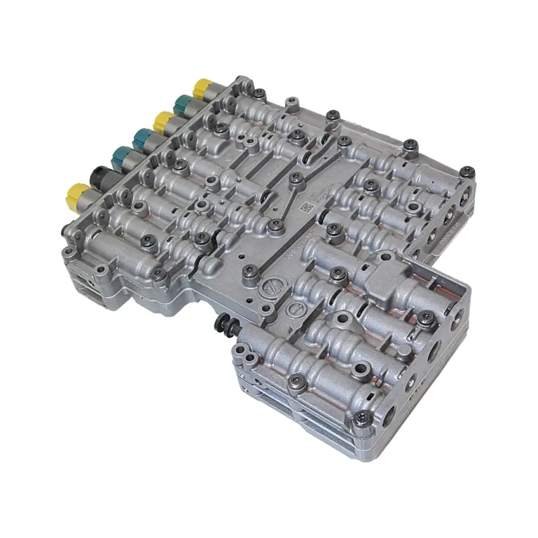 Válvula de cuerpo reconstruida para transmisión automática 6HP 052 044, vista frontal, pieza de repuesto automotriz.